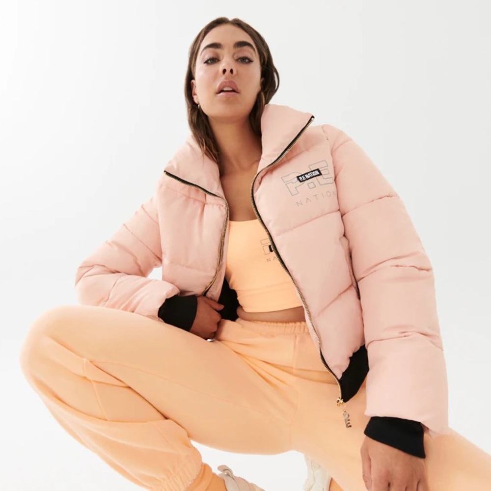P.E Nation pink puffed jacket